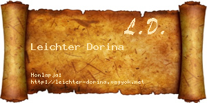 Leichter Dorina névjegykártya