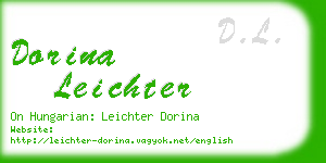 dorina leichter business card